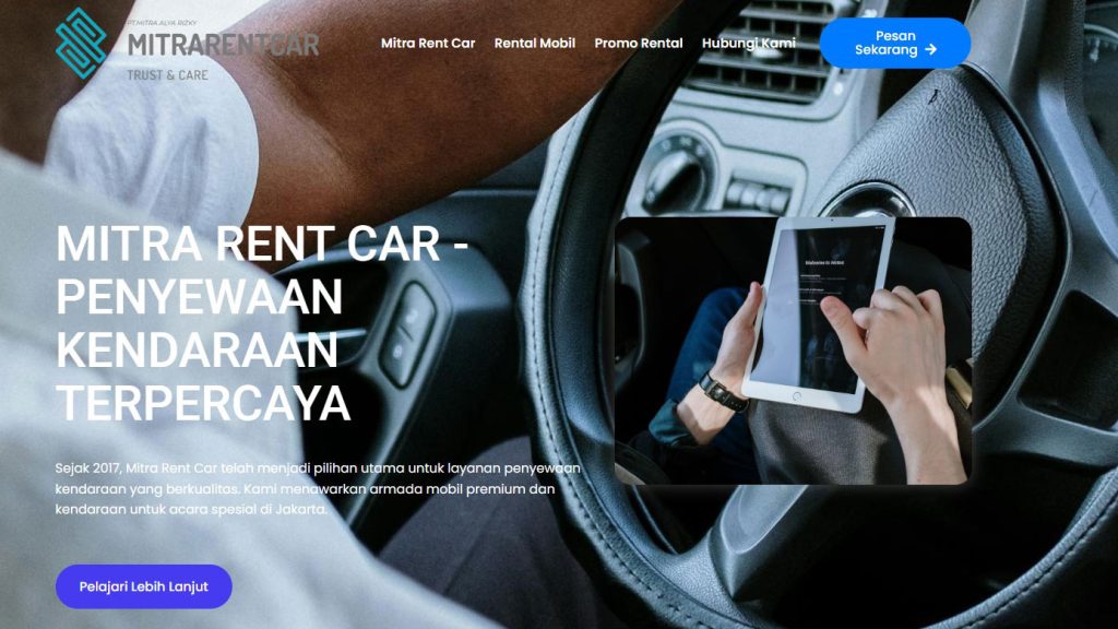 Pembuatan Website Landing Page Mitra Rent Car